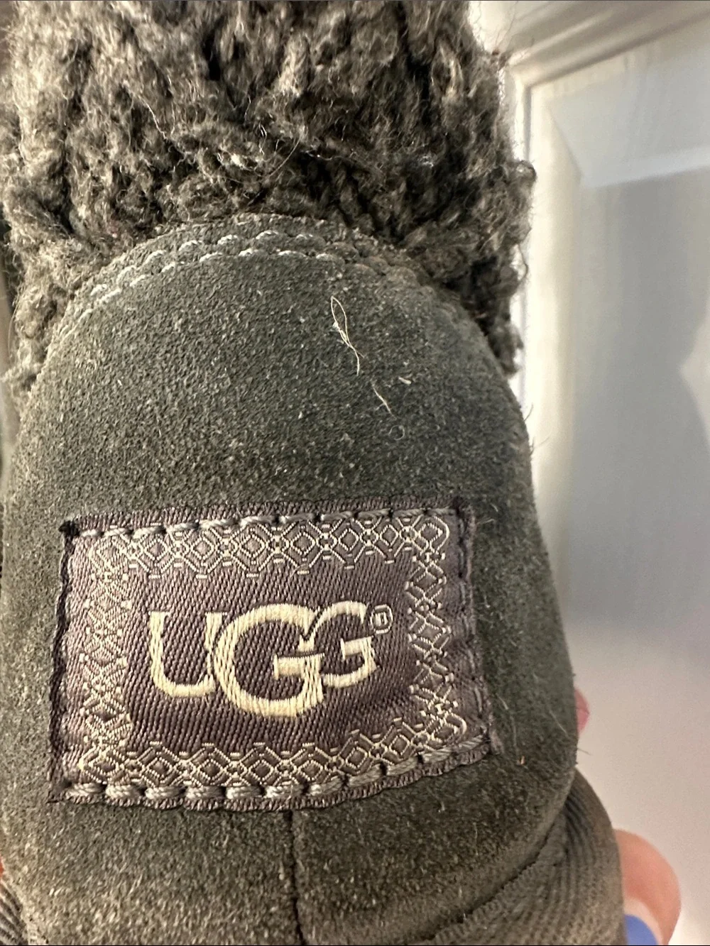 UGG Charcoal Gray Over-the-Knee Knit Button Boots